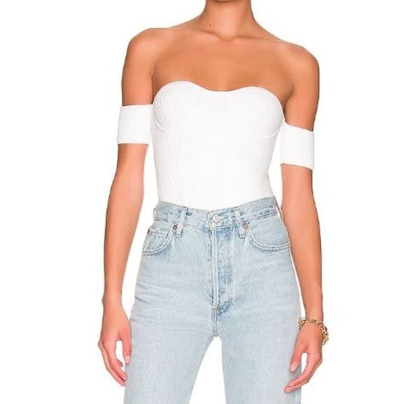 Helmut Lang Women's Pinched Contour Cold Shoulder Top XXS XS M L NWT 265 White - Picture 6 of 13